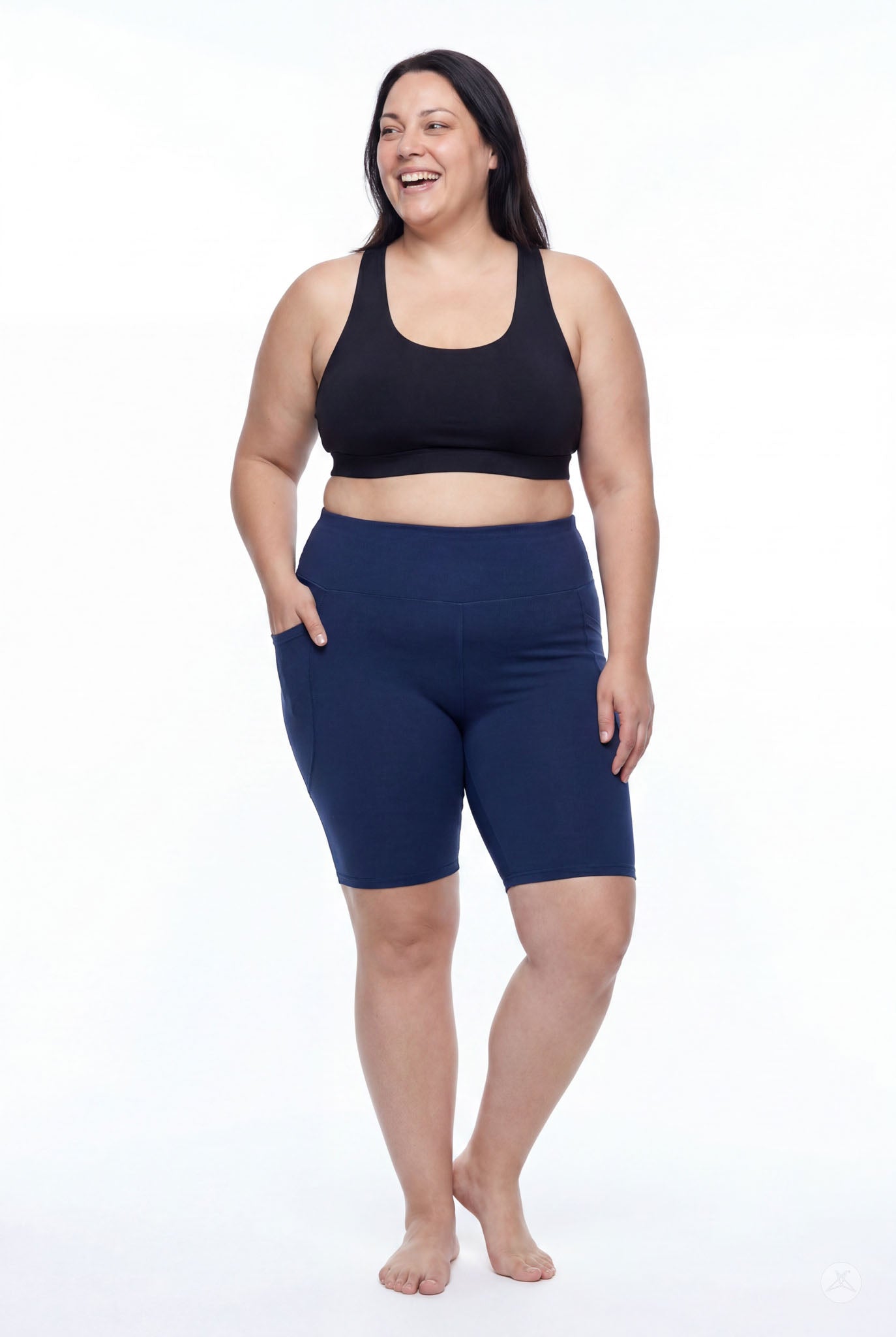 Still Water High-Waisted Pocket Biker Shorts