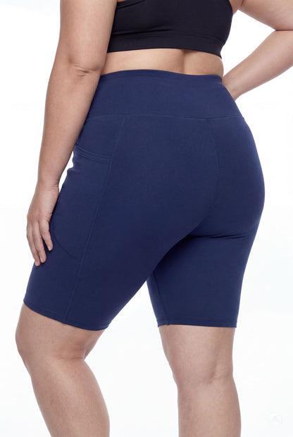 Still Water High-Waisted Pocket Biker Shorts