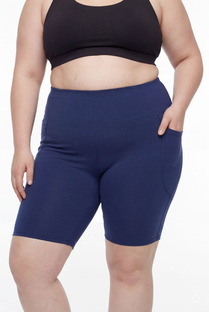Still Water High-Waisted Pocket Biker Shorts