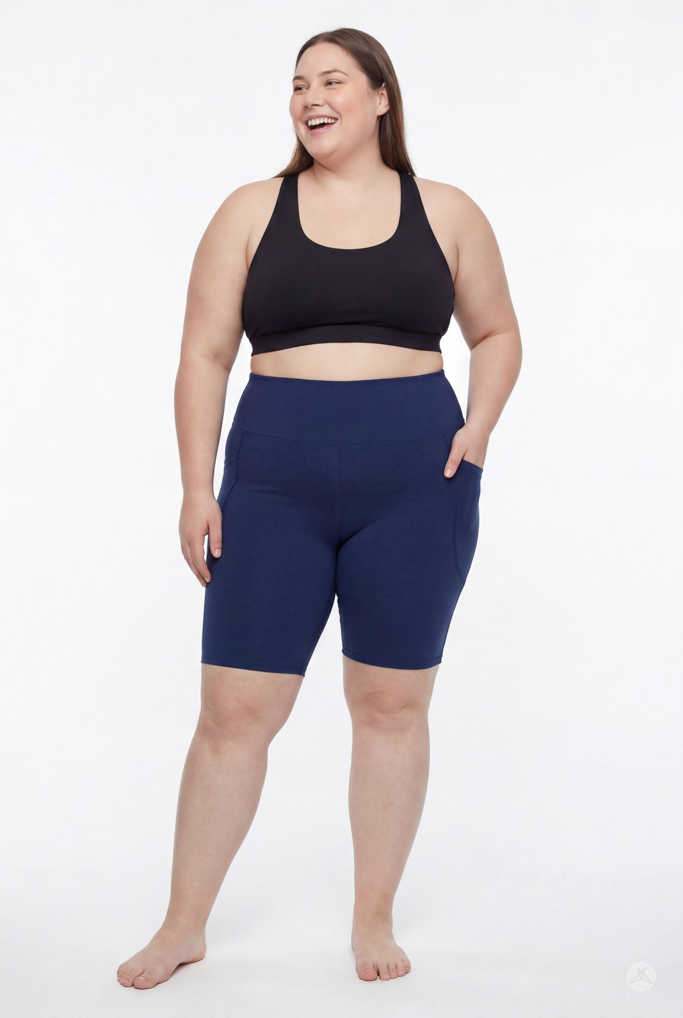 Still Water High-Waisted Pocket Biker Shorts