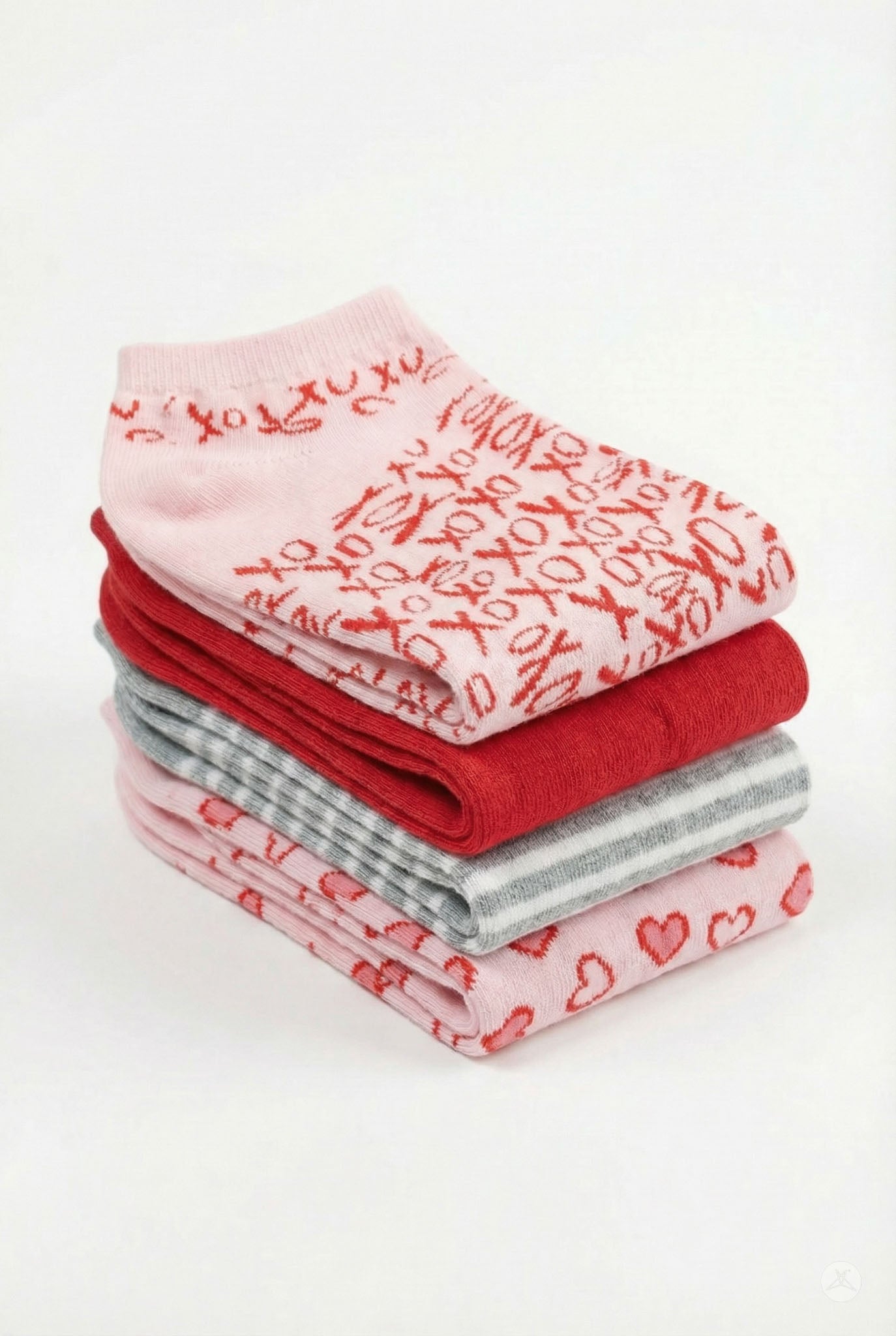 Heart Pop 4-Pack Ankle Socks