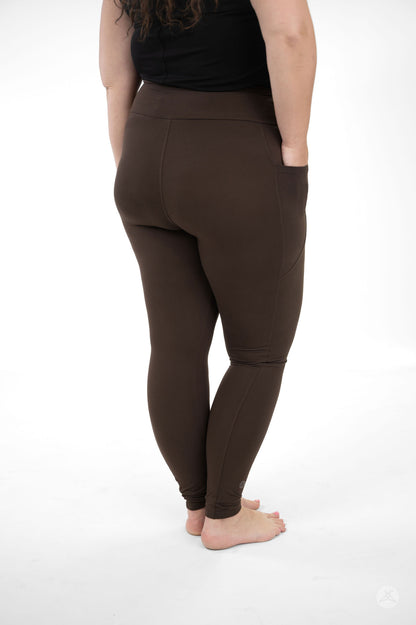 Espresso High-Waisted Pocket Leggings