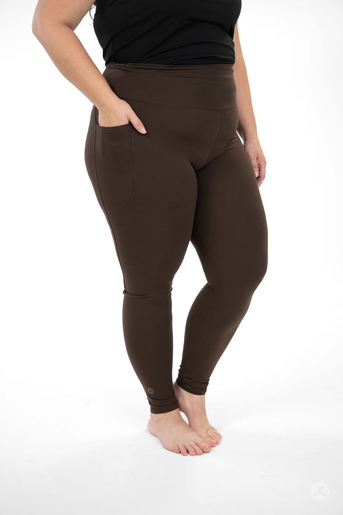 Espresso High-Waisted Pocket Leggings