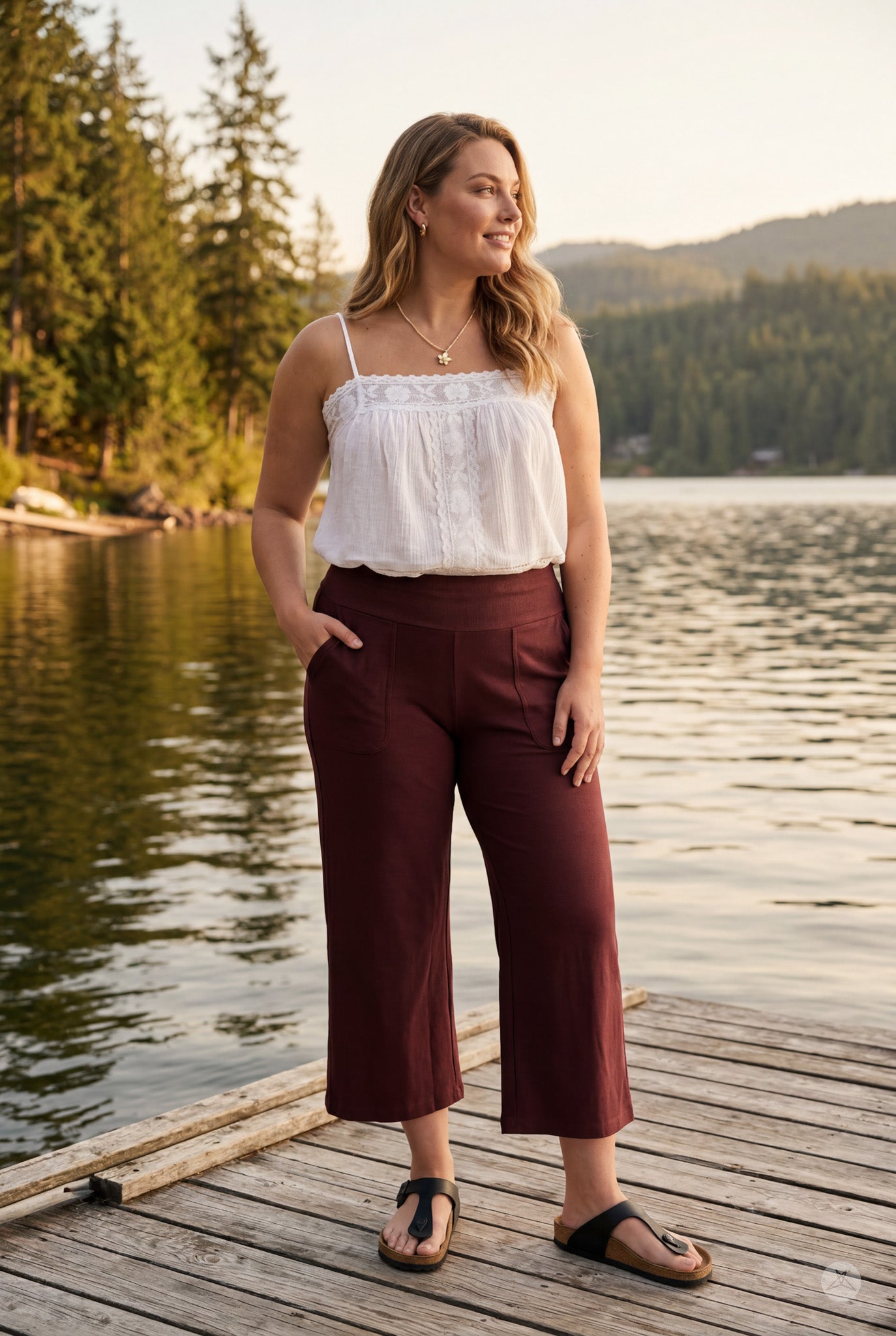 High-Waist Wide Leg Crops