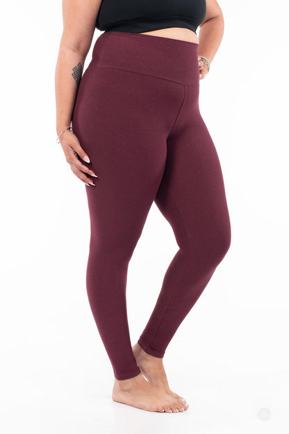 Maroon Fade High-Waisted Leggings