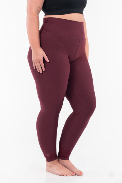 Maroon Fade High-Waisted Leggings
