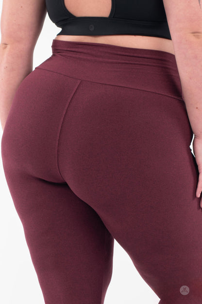 Maroon Fade High-Waisted Leggings