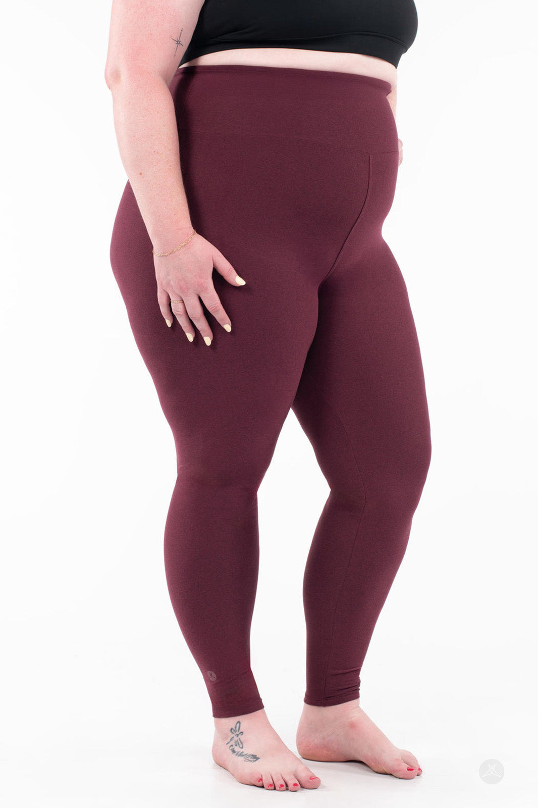 Maroon Fade High-Waisted Leggings