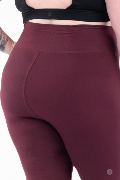 Maroon Fade High-Waisted Leggings