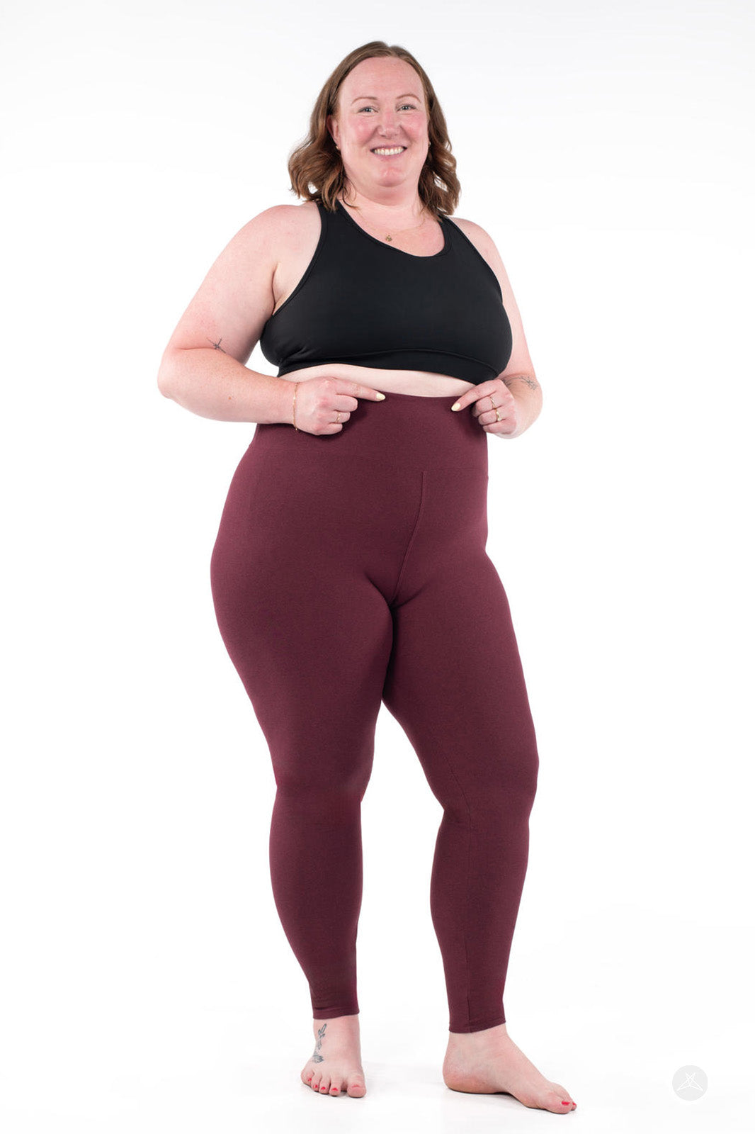 Maroon Fade High-Waisted Leggings
