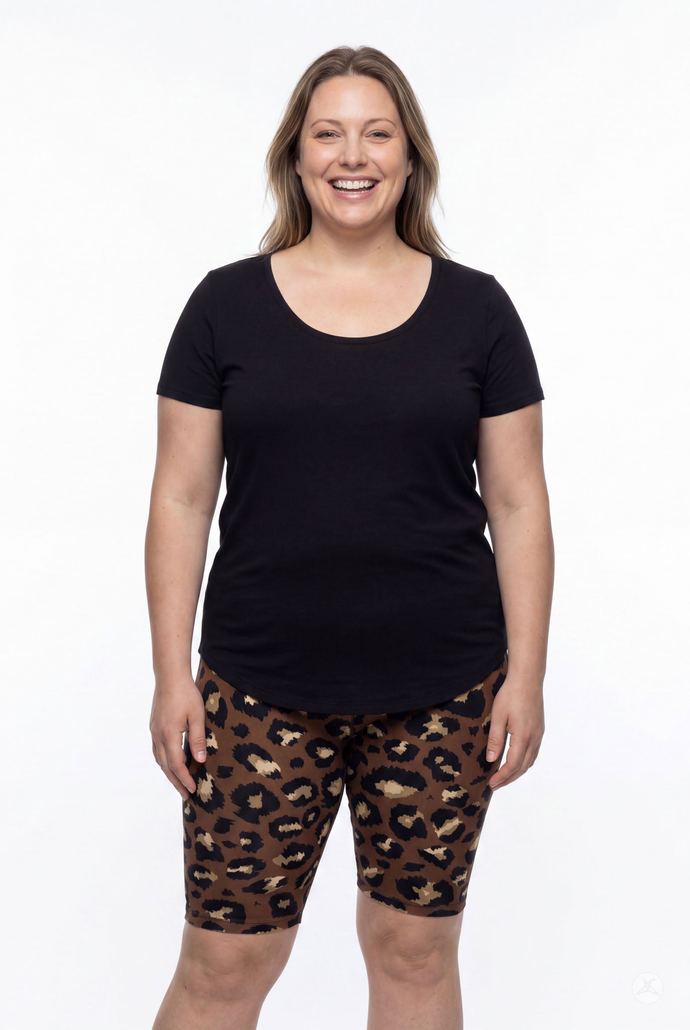 Mocha Spots Biker Shorts