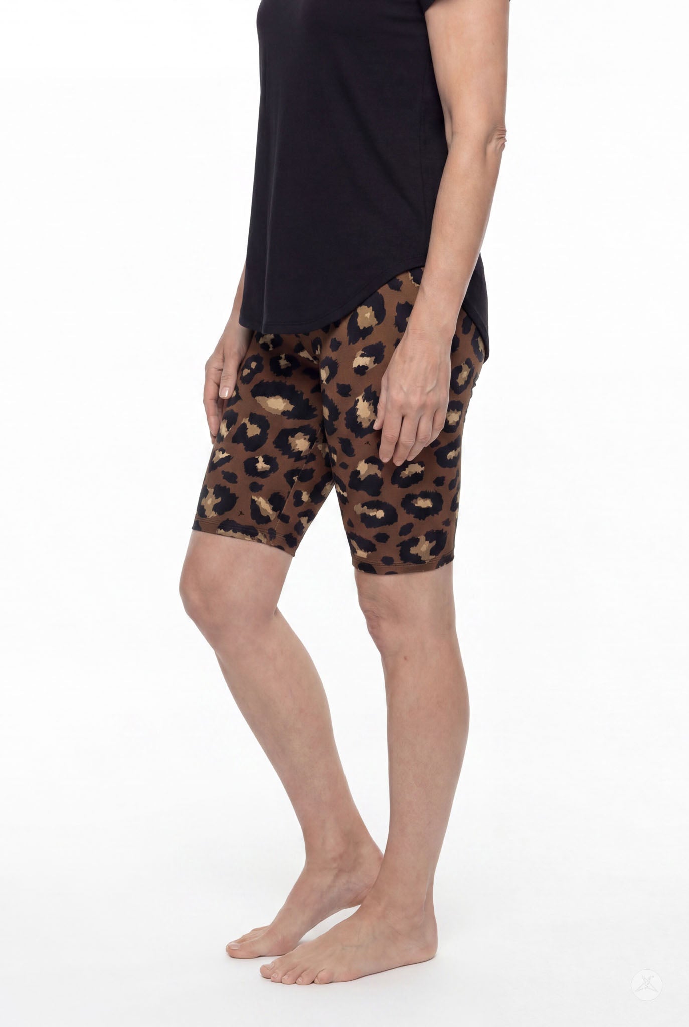 Mocha Spots Biker Shorts
