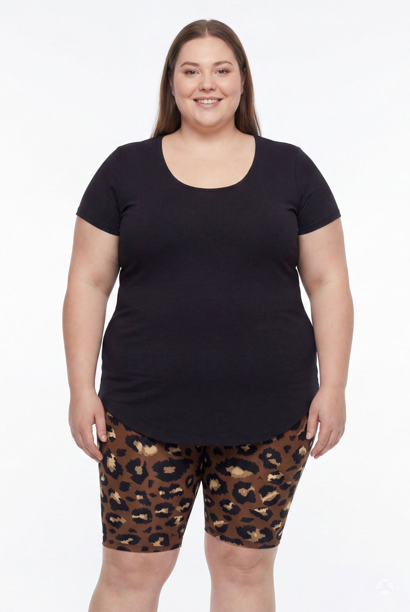 Mocha Spots Biker Shorts