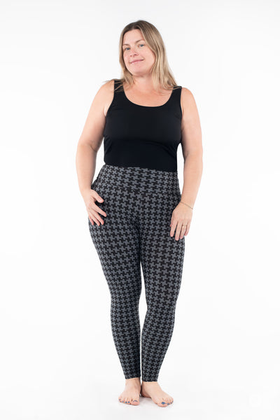 Gone Geometric High-Waisted Leggings - Leggings