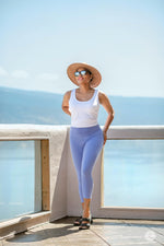 Periwinkle Blue High-Waisted Crops