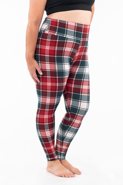 Merry Tartan High-Waisted Leggings