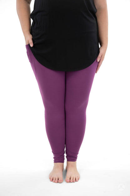 Deep Plum Pocket Leggings