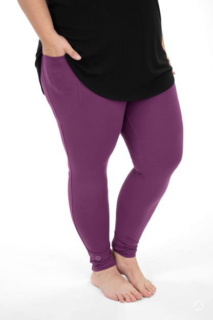 Deep Plum Pocket Leggings