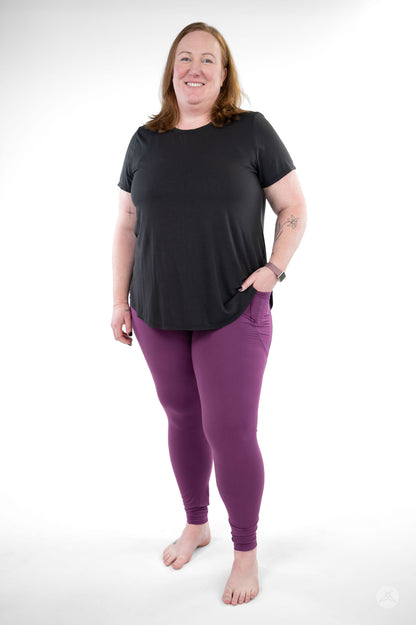 Deep Plum Pocket Leggings
