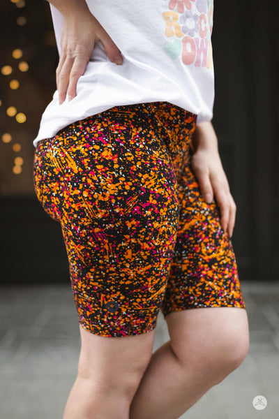 Splatterday Night Biker Shorts - Signature Biker Shorts