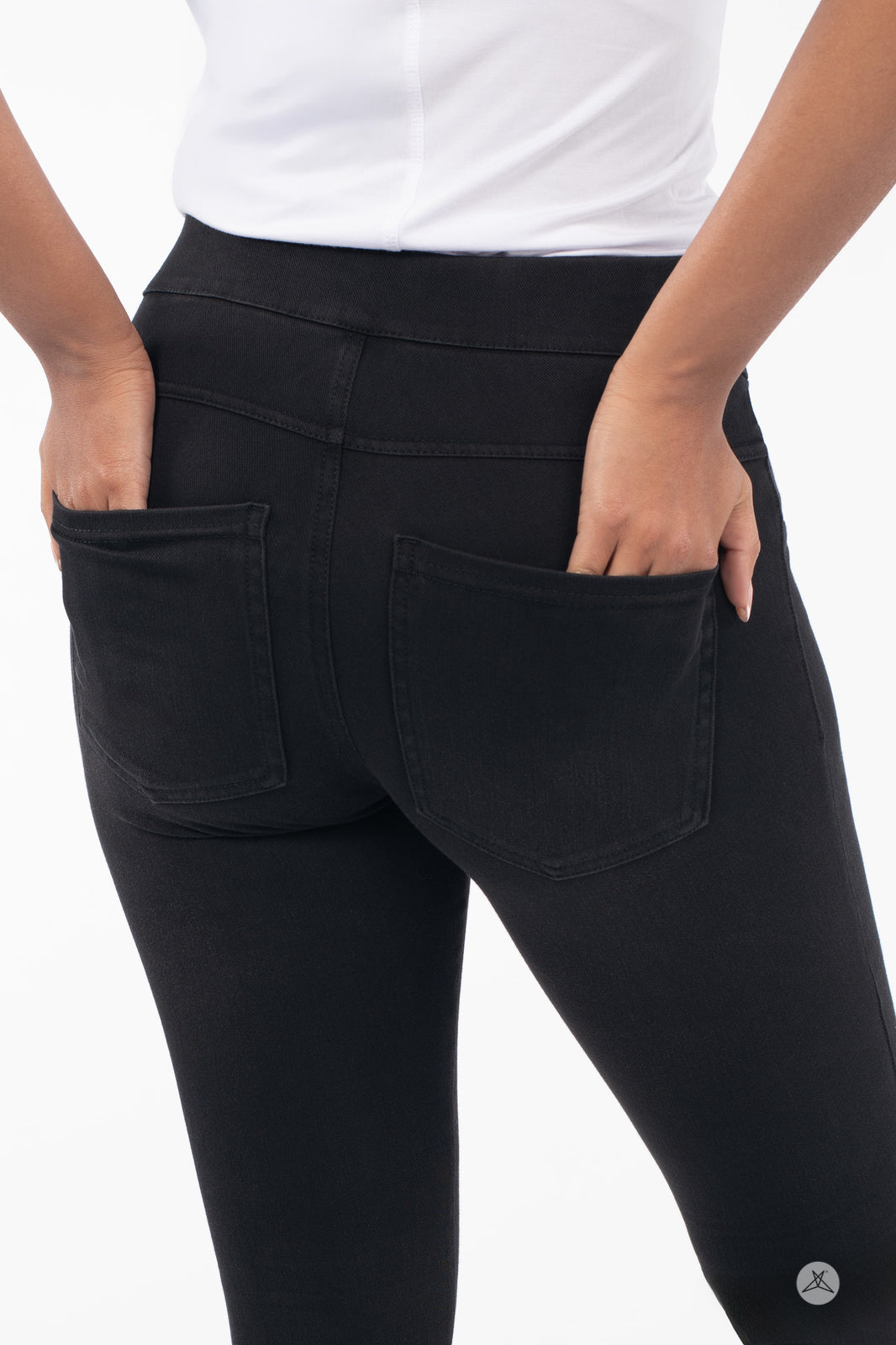 Denim High-Waisted Pocket Leggings