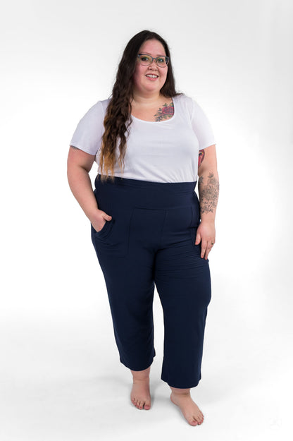 High-Waist Wide Leg Crops