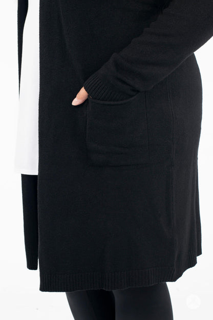 Ultra Soft Open Cardigan Black