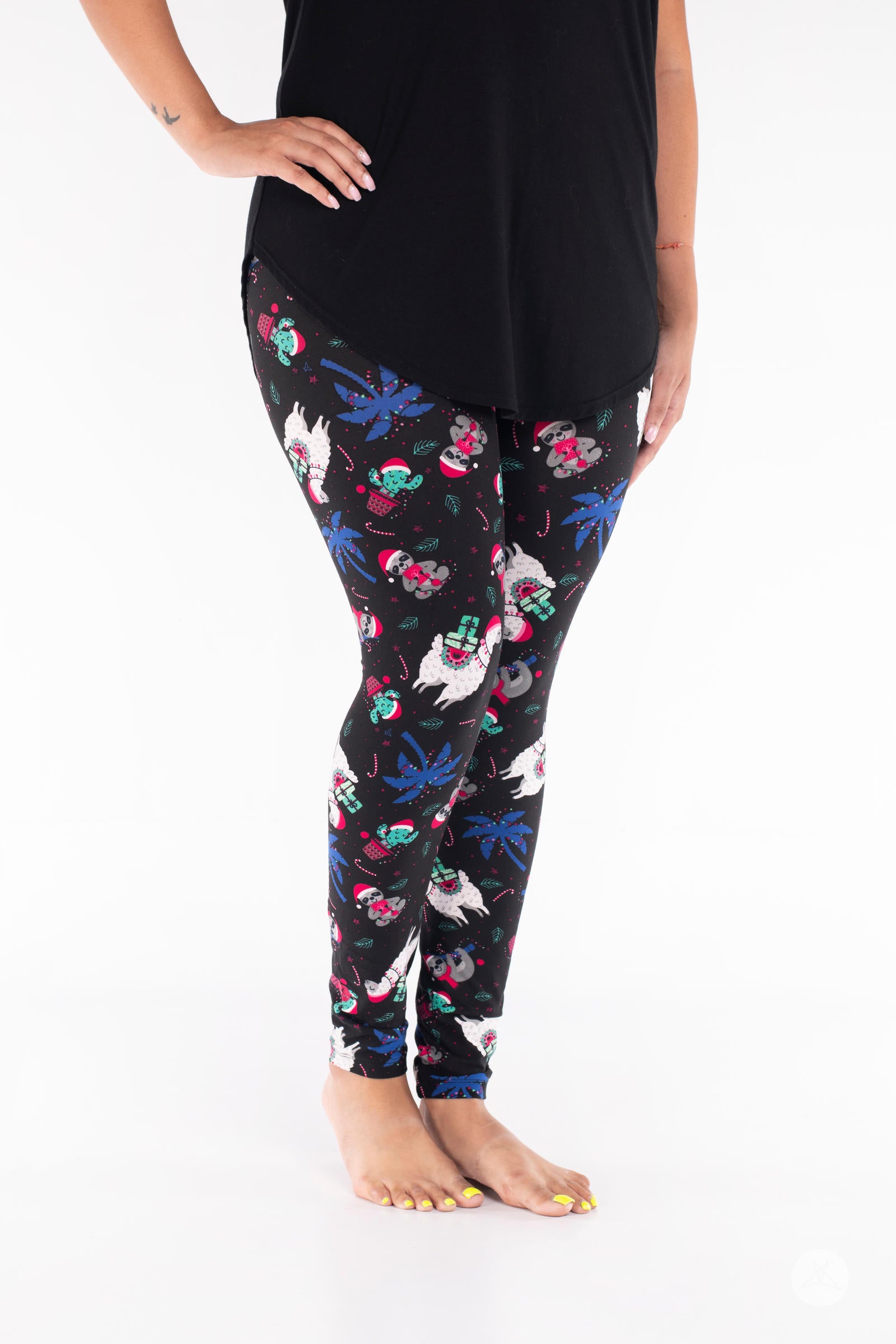 Deck The Palms Patterned Leggings