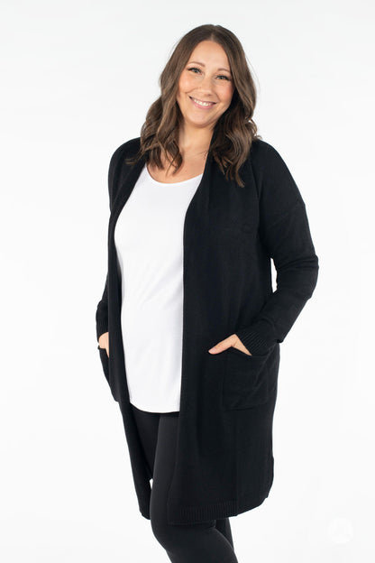 Ultra Soft Open Cardigan Black