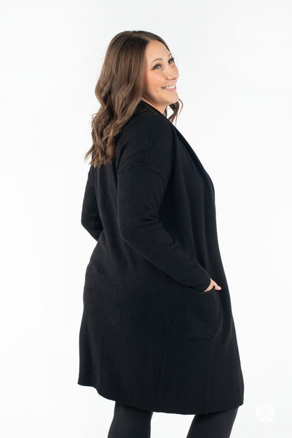 Ultra Soft Open Cardigan Black