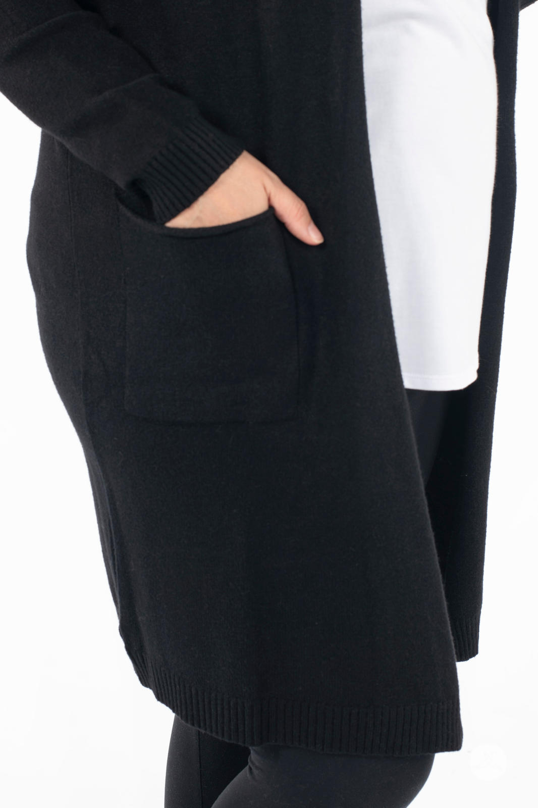 Ultra Soft Open Cardigan Black