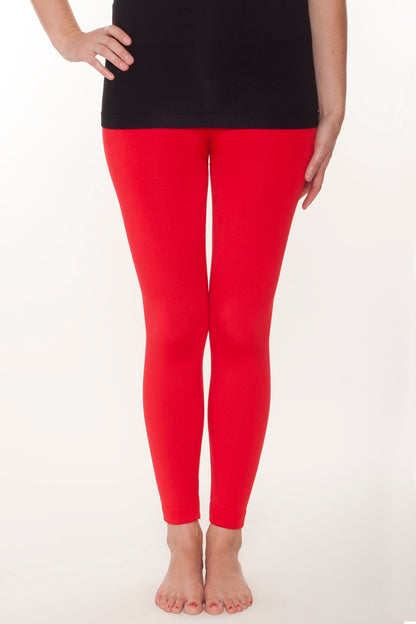 Lipstick Red Fleece leggings - SweetLegs