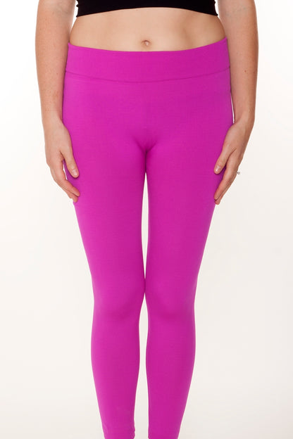 Fuschia Fleece leggings - SweetLegs