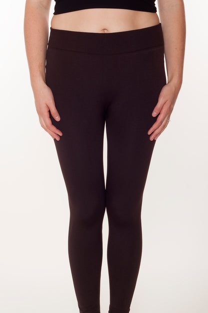 Coffee Bean Fleece leggings - SweetLegs