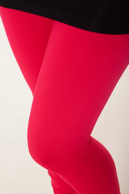 Electric Crimson Fleece leggings - SweetLegs