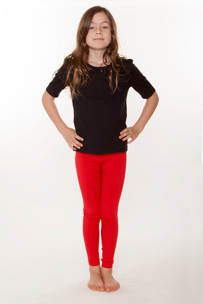 Ruby Red Kids Fleece leggings - SweetLegs
