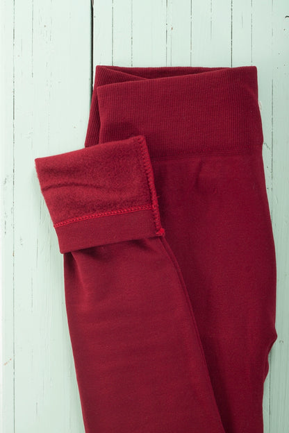 Juicy Plum Fleece leggings - SweetLegs