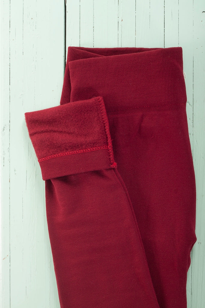 Juicy Plum Fleece leggings - SweetLegs