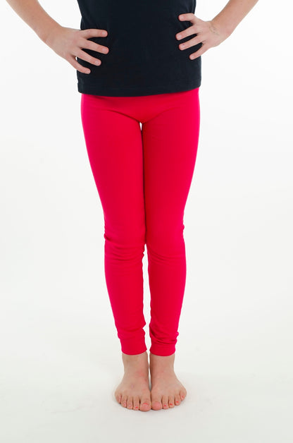 Electric Crimson Kids Fleece leggings - SweetLegs
