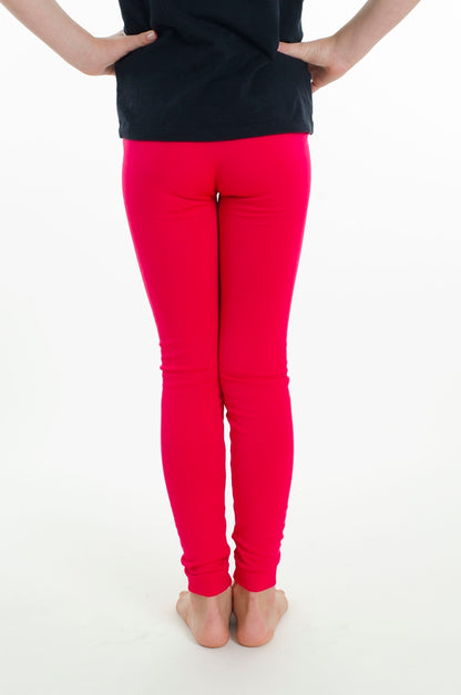 Electric Crimson Kids Fleece leggings - SweetLegs