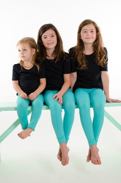 Aqua Marine Kids Fleece leggings - SweetLegs