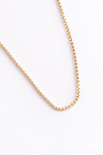 Luxe Gold Box Chain Necklace