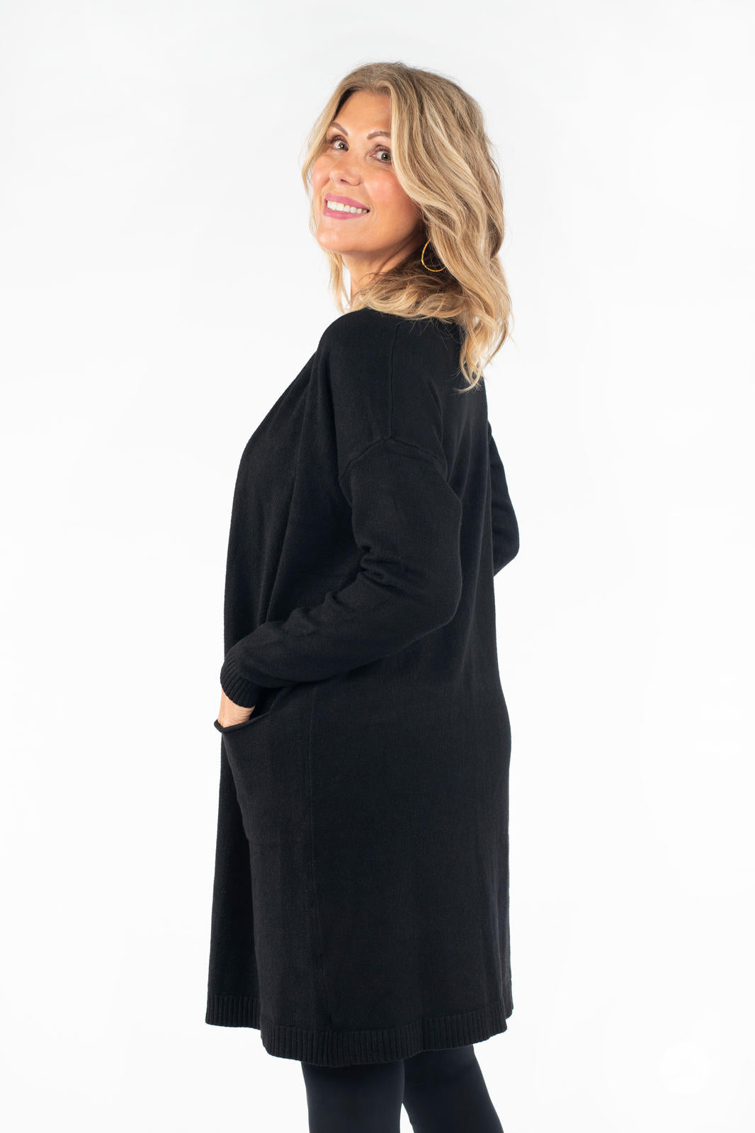 Ultra Soft Open Cardigan Black