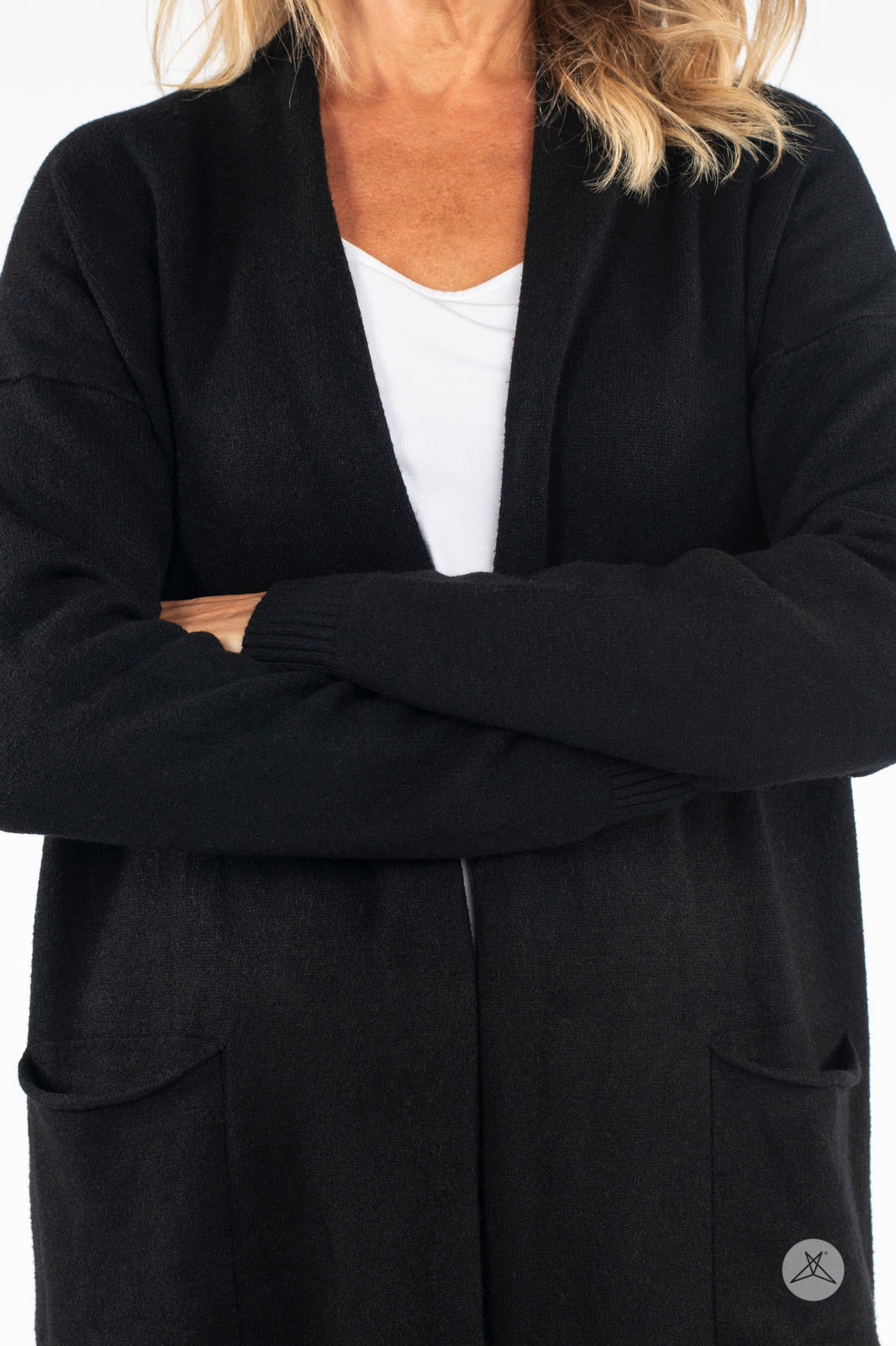 Ultra Soft Open Cardigan Black